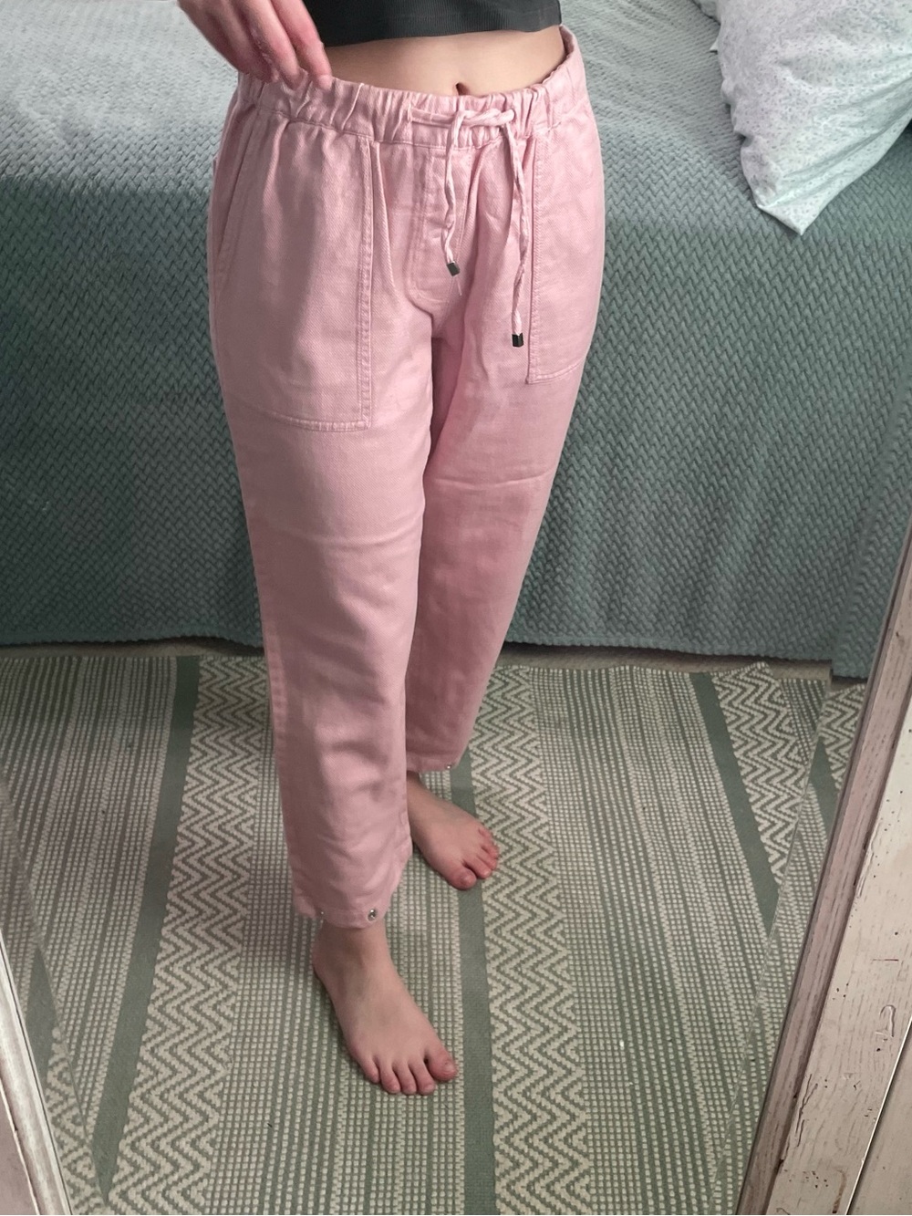 Zara Pink Drawstring Pants - Picture 4 of 5
